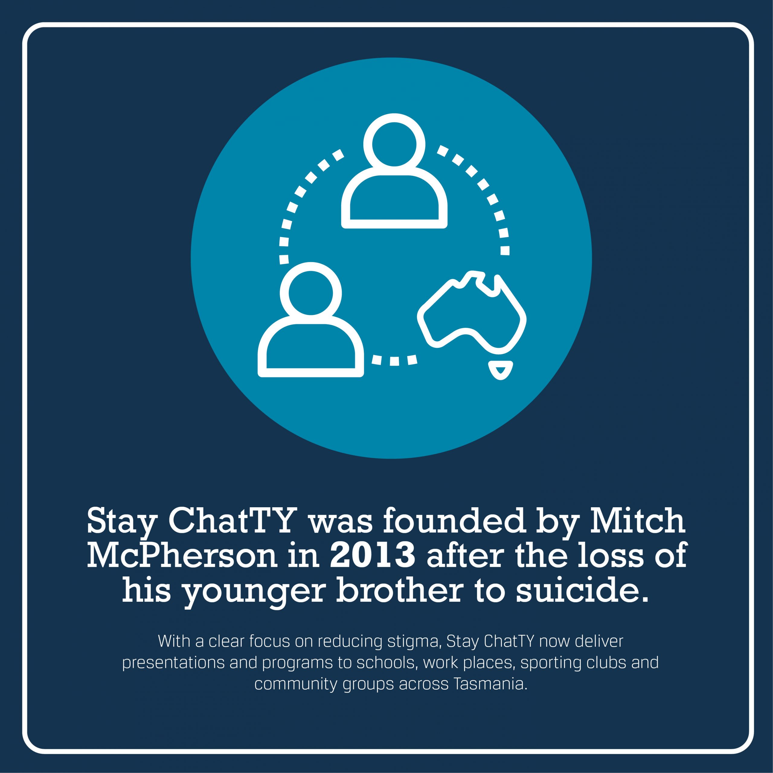 Stay ChatTY - Stay ChatTY was founded by Mitch McPherson in 2013 after the loss of his younger brother to suicide.